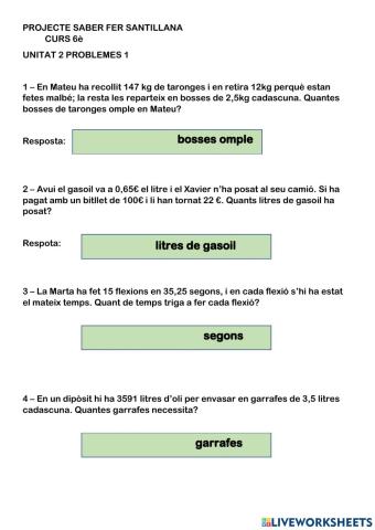 Problemes matemàtics