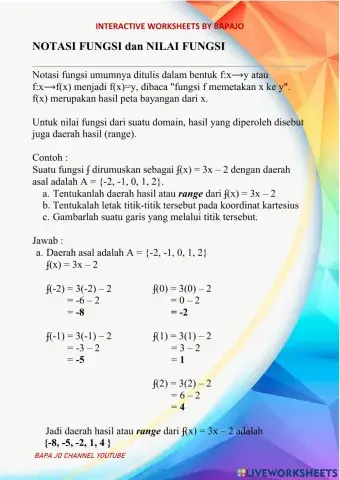 Notasi dan Nilai Fungsi