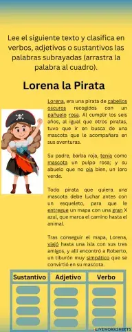 Adjetivo, sustantivos, verbos