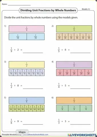 Dividing Unit Fractions by Whole Numbers