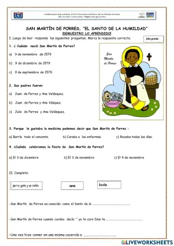 SAN MARTIN DE PORRES UN HOMBRE HECHO HUMILDAD