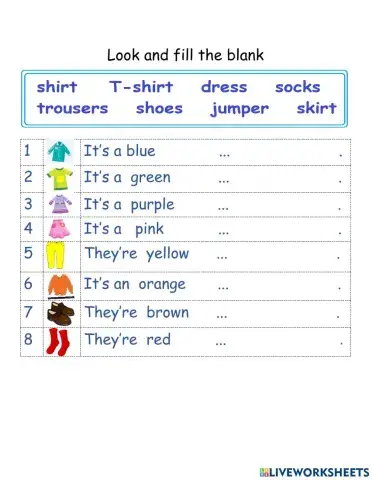 Clothes It's they're with color