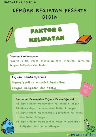 Lkpd faktor dan kelipatan