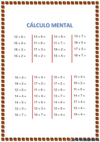 Cálculo mental 1