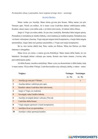 Mano šeima-beginners