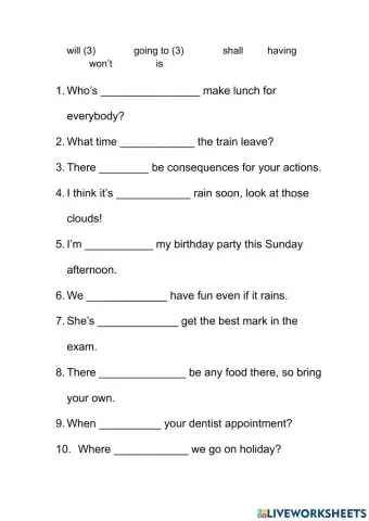 Expressing the future