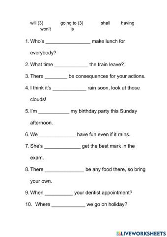 Expressing the future