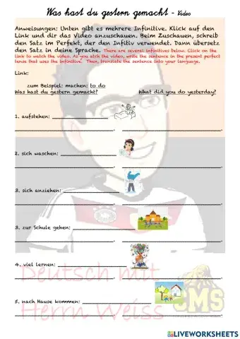 Was hast du gestern gemacht - Video