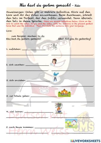 Was hast du gestern gemacht - Video