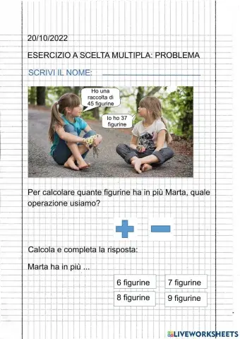 problema sottrazione