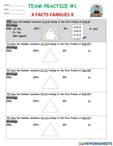 Team Practice -1 x FACTS FAMILIES