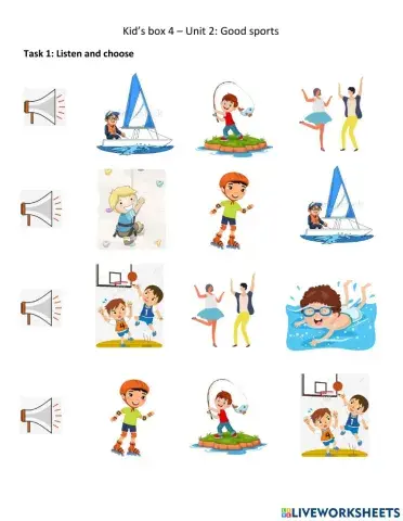 Kid’s box 4 – Unit 2: Good sports