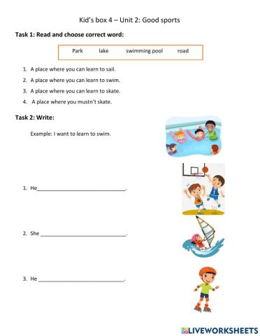 Kid’s box 4 – Unit 2: Good sports (2)