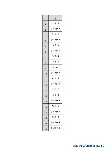 Prioridad de operaciones con naturales