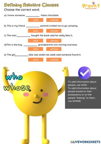 Defining Relative Clauses