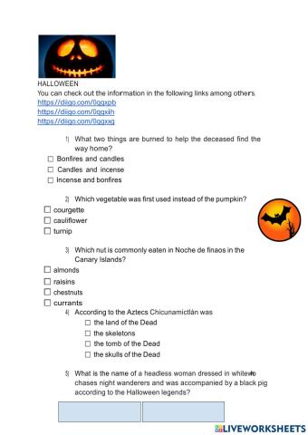 Halloween quiz