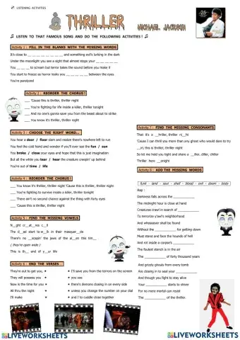 Halloween thriller song