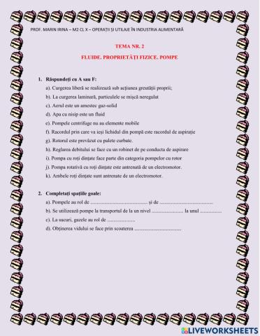 Tema 2 Fluide.Pompe