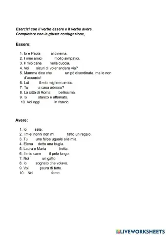 Essere & avere mixed 1