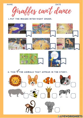 Giraffes can't dance