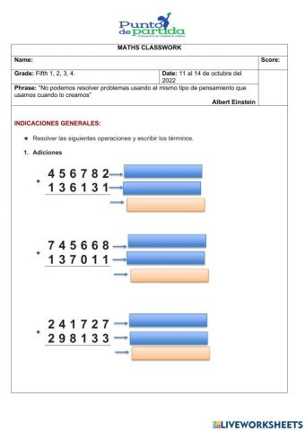 Adición y sustracción