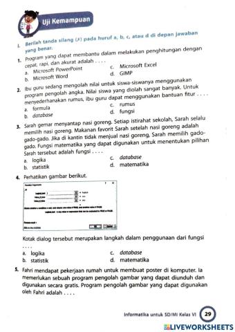Soal Kelas 6