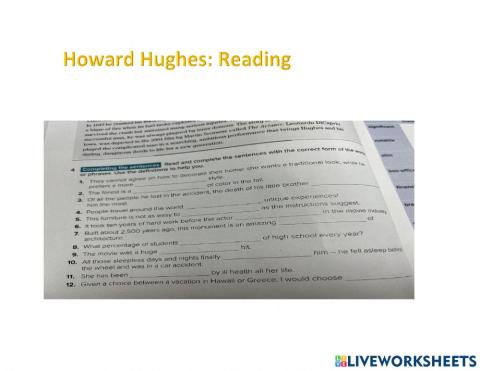 Howard Hughes Vocab