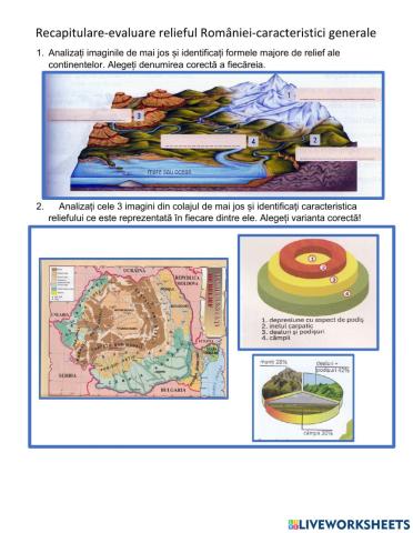 Relieful României-caracteristici generale