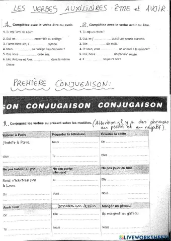 Les verbes au présent