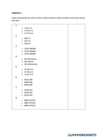 IE0, Unit 2, Listening and Speaking, Exercise 2