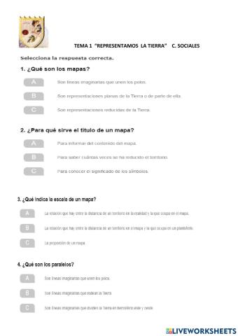 Tema 1 C. Sociales de 6º  de Primaria