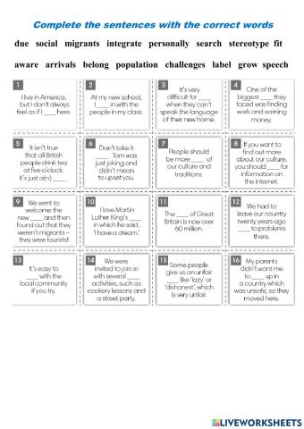 WW4 Unit 1.3 Moving to the USA