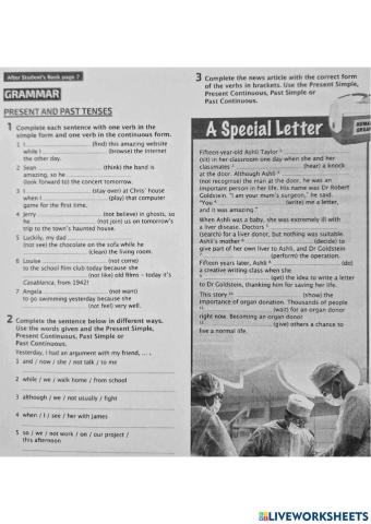 Verb-tenses present and past