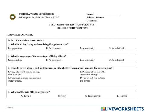 4&5 CCS Midterm Study Guide