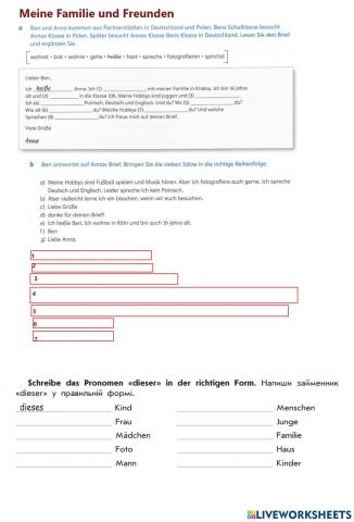 Meine Familie und Freunden