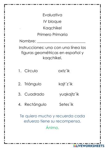 Figuras geometrias en kaqchikel