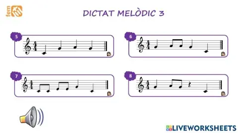 Dictat melòdic 3 mlsd