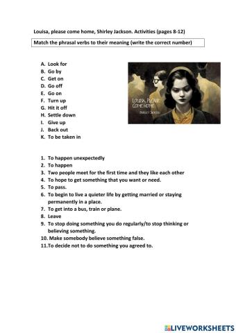 Phrasal Verbs (Louisa, please come home)