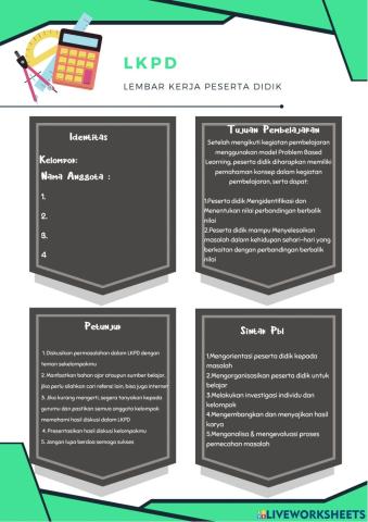 LKPD Perbandingan berbalik nilai 1