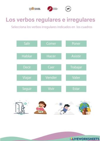Verbos regulares e irregulares