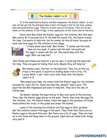 The Easter rabbit is ill