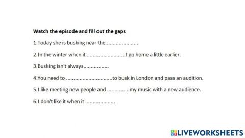 London busker video task