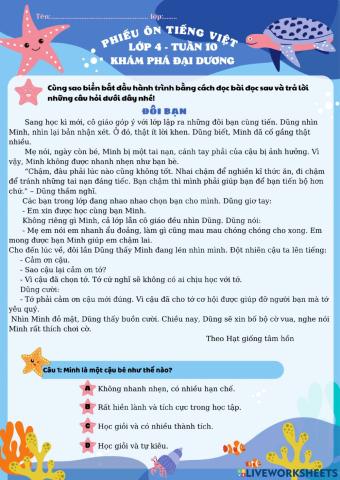 Phiếu bài tập tv tuần10