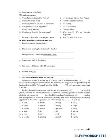 Reading and Writing 6A3