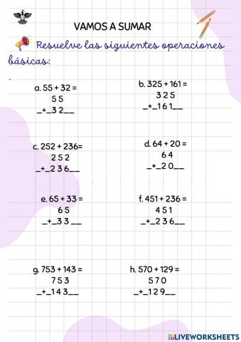 Vamos a sumar