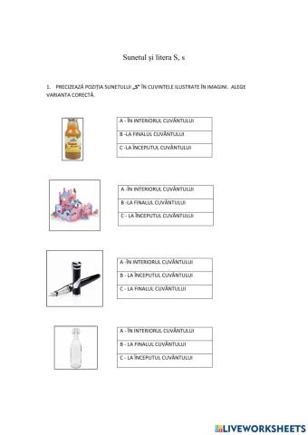 Litera și sunetul S