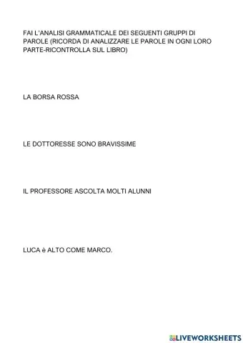 Analisi grammaticale