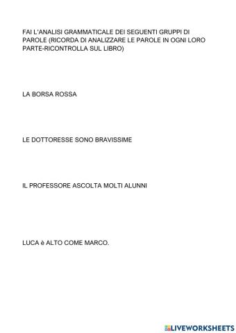 Analisi grammaticale