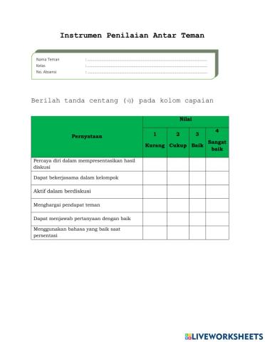 Penilaian Antar Teman