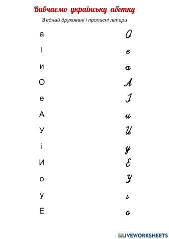 Вивчаємо українську абетку